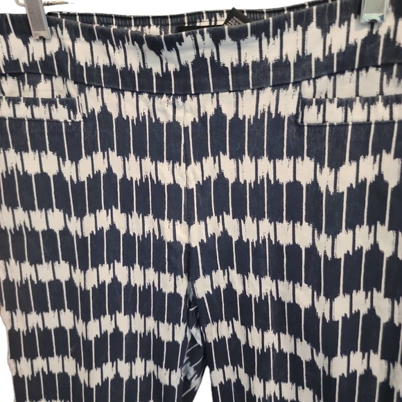 Sharagano Pants Pullon Elastic Waistband No Show Pockets Blue White Sz 6 - Picture 4 of 5